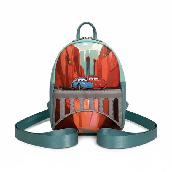 Disney X Loungefly Handbags - Loungefly Disney Pixar Cars Firewall Falls Convertible Mini Backpack